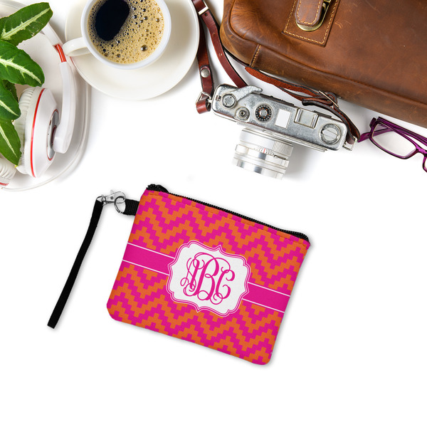Pink & Orange Chevron Wristlet ID Cases - LIFESTYLE