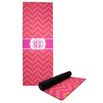 Pink & Orange Chevron Yoga Mat (Personalized)