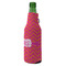 Pink & Orange Chevron Zipper Bottle Cooler - ANGLE (bottle)