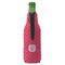 Pink & Orange Chevron Zipper Bottle Cooler - BACK (bottle)