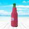 Pink & Orange Chevron Zipper Bottle Cooler - LIFESTYLE