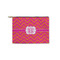 Pink & Orange Chevron Zipper Pouch - Small - 8.5"x6" (Personalized)