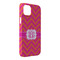 Pink & Orange Chevron iPhone 14 Plus Case - Angle