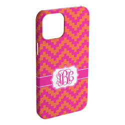 Pink & Orange Chevron iPhone Case - Plastic (Personalized)