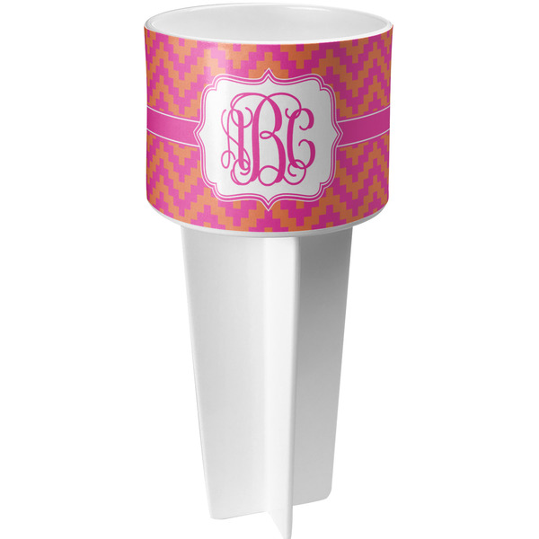 Pink & Orange Chevron spiker_white_apvl