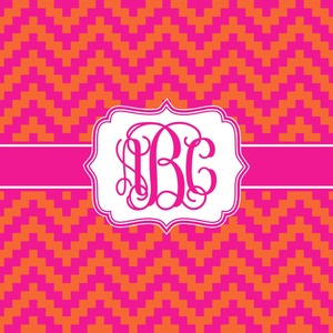 Pink & Orange Chevron