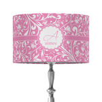 Floral Vine 12" Drum Lamp Shade - Fabric (Personalized)