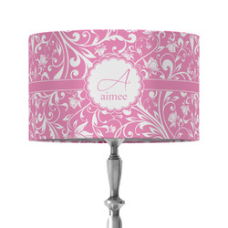 Floral Vine 12" Drum Lamp Shade - Fabric (Personalized)