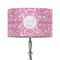 Floral Vine 12" Drum Lampshade - ON STAND (Fabric)