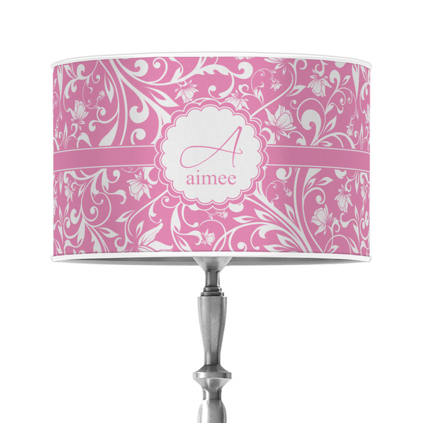 Custom Floral Vine 12" Drum Lamp Shade - Poly-film (Personalized)