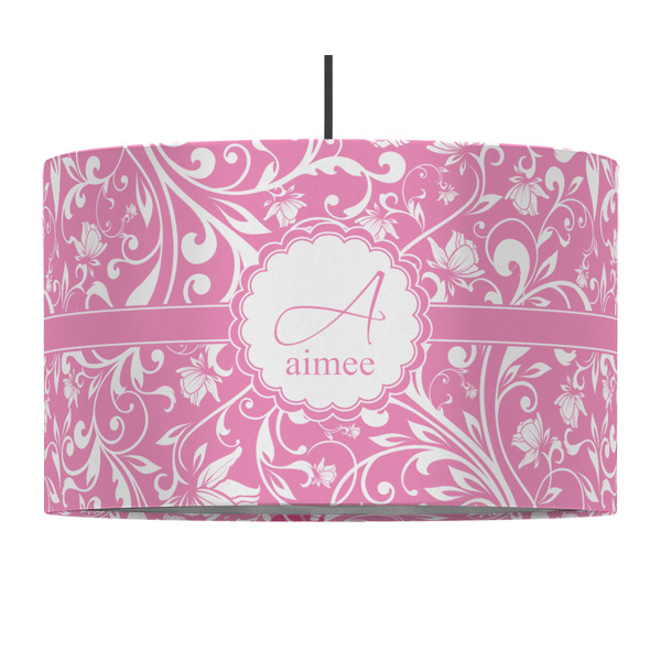 Floral Vine 12" Drum Lampshade - PENDANT (Fabric)