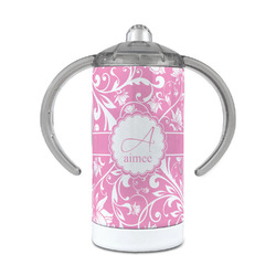 Floral Vine 12 oz Stainless Steel Sippy Cup (Personalized)