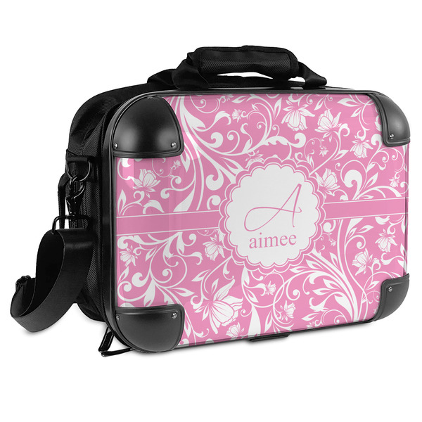 Custom Floral Vine Hard Shell Briefcase - 15" (Personalized)
