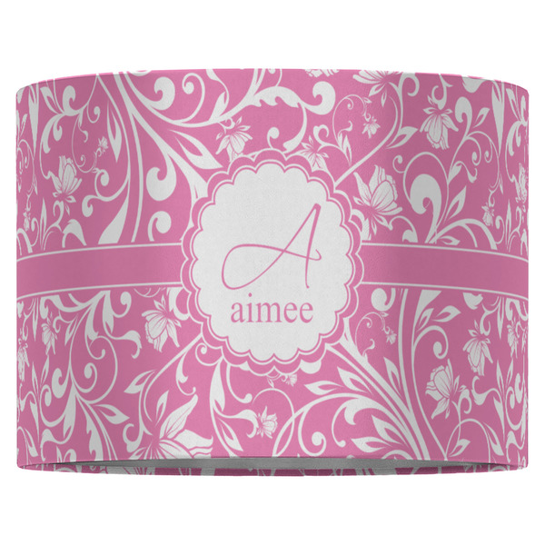 Floral Vine 16" Drum Lampshade - FRONT (Fabric)