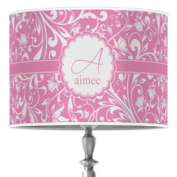 Floral Vine 16" Drum Lamp Shade - Poly-film (Personalized)