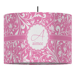 Floral Vine Drum Pendant Lamp (Personalized)