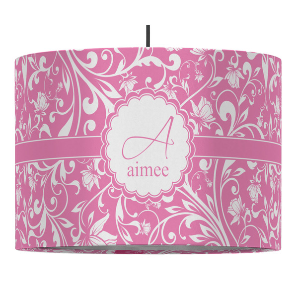 Custom Floral Vine Drum Pendant Lamp (Personalized)