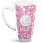 Floral Vine 16 Oz Latte Mug (Personalized)