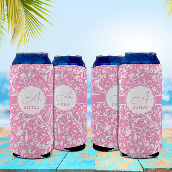 Floral Vine 16oz Can Sleeve - Set of 4 - LIFESTYLE