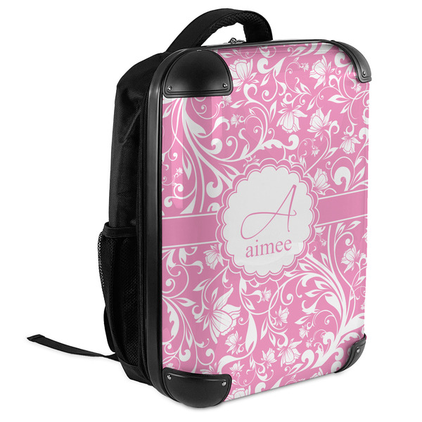 Floral Vine 18" Hard Shell Backpacks - ANGLED VIEW
