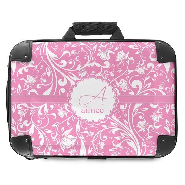Custom Floral Vine Hard Shell Briefcase - 18" (Personalized)