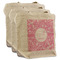Floral Vine 3 Reusable Cotton Grocery Bags - Front View
