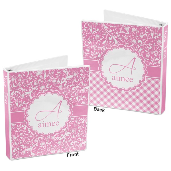 Floral Vine 3-Ring Binder Front and Back