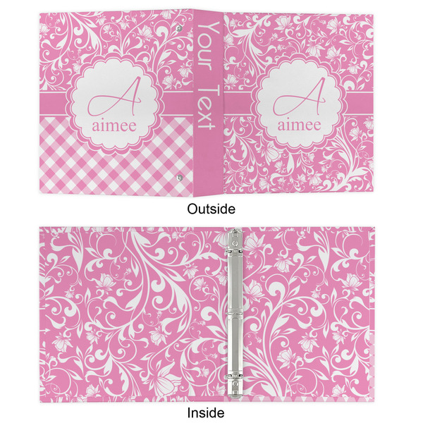 Floral Vine 3 Ring Binders - Full Wrap - 1" - APPROVAL