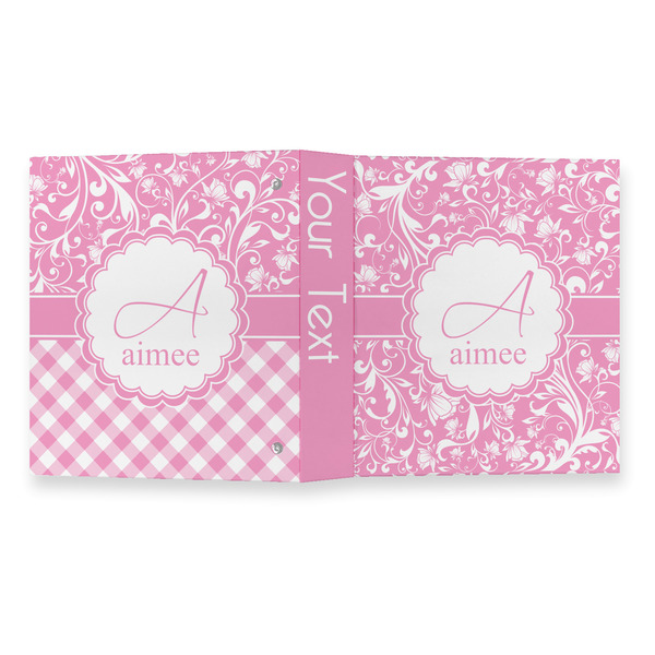 Floral Vine 3 Ring Binders - Full Wrap - 1" - OPEN OUTSIDE