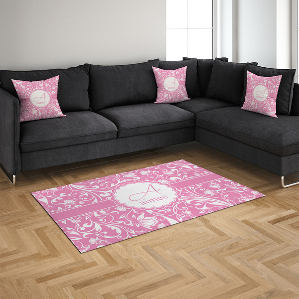 Floral Vine 4'x6' Indoor Area Rugs - IN CONTEXT