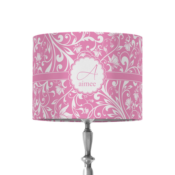 Custom Floral Vine 8" Drum Lamp Shade - Fabric (Personalized)