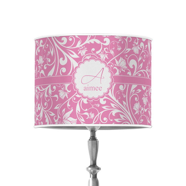 Floral Vine 8" Drum Lampshade - ON STAND (Poly Film)