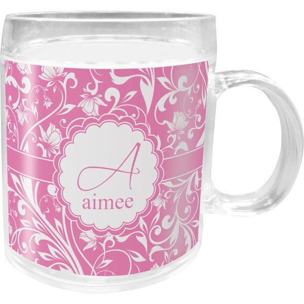 Custom Floral Vine Acrylic Kids Mug (Personalized)