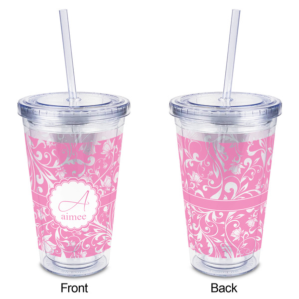 Floral Vine Acrylic Tumbler - Full Print - Approval