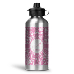 Floral Vine Water Bottle - Aluminum - 20 oz (Personalized)
