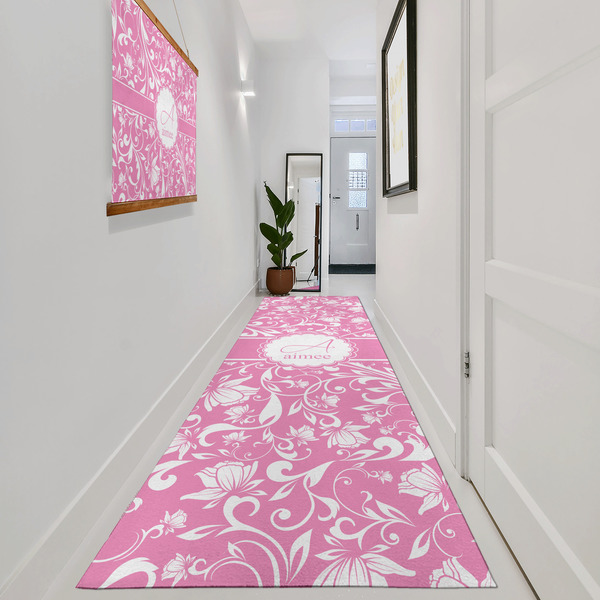 Floral Vine Area Rug Sizes - In Context (vertical)