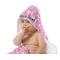 Floral Vine Baby Hooded Towel on Child