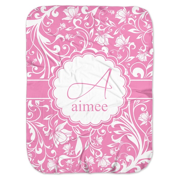 Custom Floral Vine Baby Swaddling Blanket (Personalized)