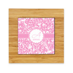 Floral Vine Bamboo Trivet with Ceramic Tile Insert (Personalized)