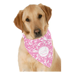 Floral Vine Dog Bandana Scarf w/ Name and Initial