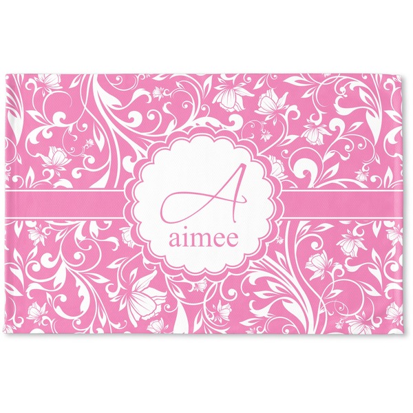 Custom Floral Vine Woven Mat (Personalized)