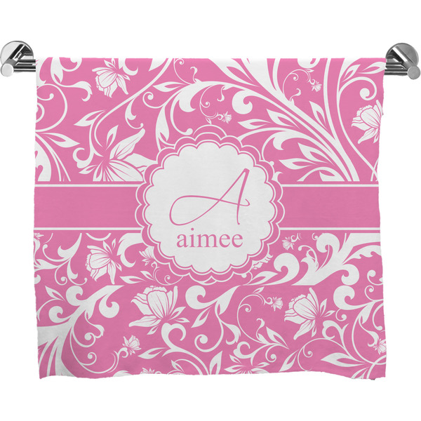 Custom Floral Vine Bath Towel (Personalized)