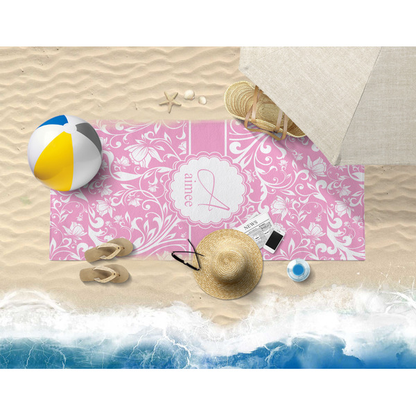 Floral Vine Beach Towel Lifestyle