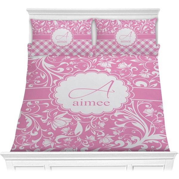 Custom Floral Vine Comforter Set - Full / Queen (Personalized)