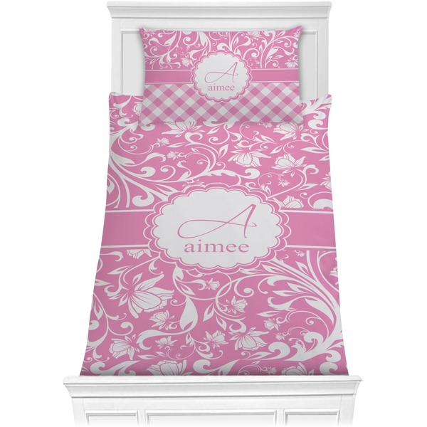 Custom Floral Vine Comforter Set - Twin (Personalized)
