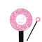 Floral Vine 7" Round Plastic Stir Sticks - Black - Double Sided (Personalized)