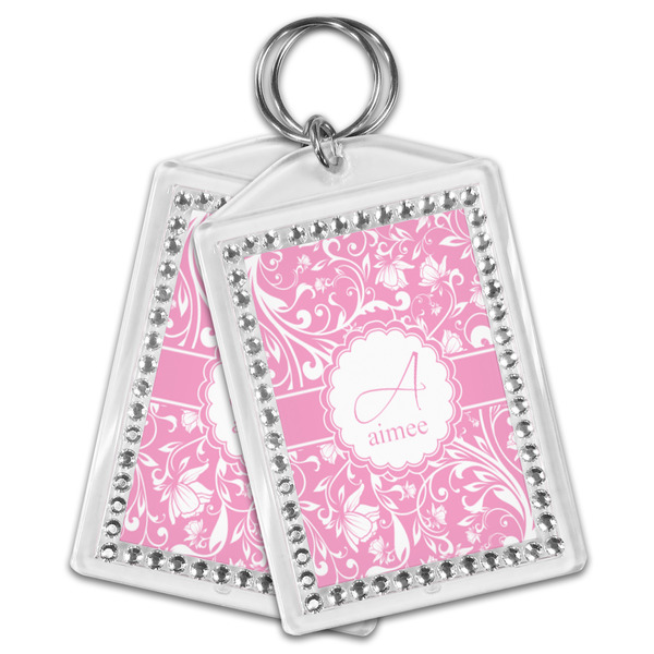 Floral Vine Bling Keychain - MAIN