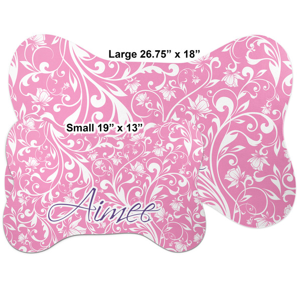 Floral Vine Bone Shaped Mat Comparison