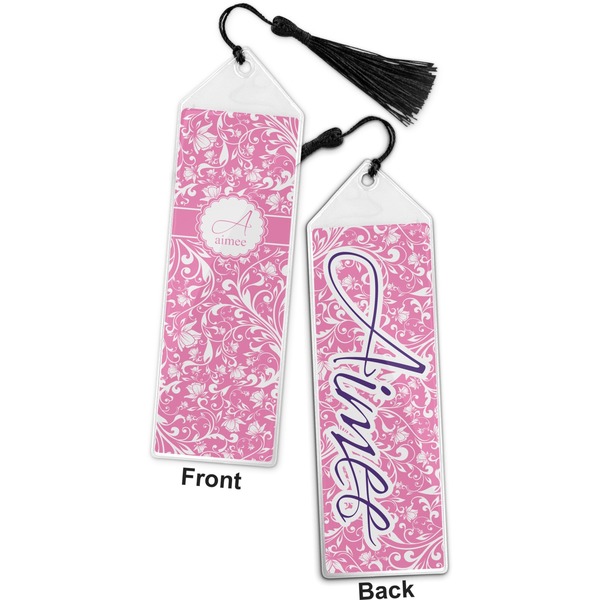 Floral Vine Bookmark with tassel - Front and Back
