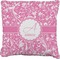 Floral Vine Burlap Pillow 16"